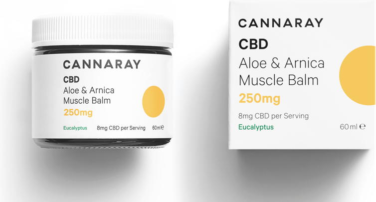 CBD muscle balm with aloe, by Cannaray CBD 