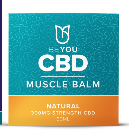 A tub of CBD muscle balm from BEYOU