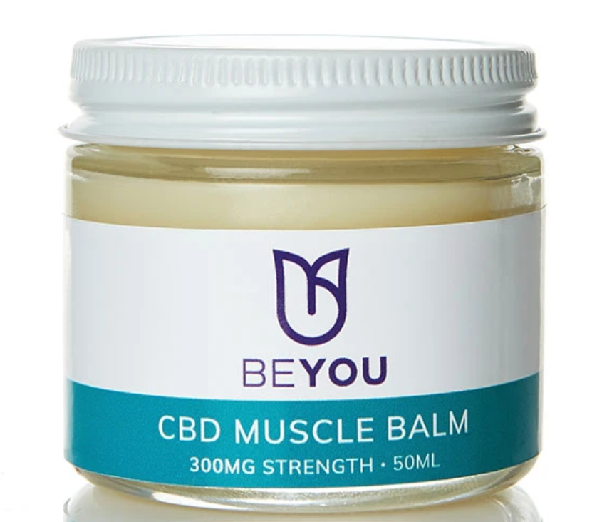 A jar of CBD muscle balm from Beyou